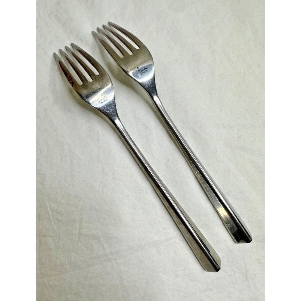 Towle‎ Luxor Dinner Forks Stainless Flatware Silverware Set of 2 Replacement MCM
